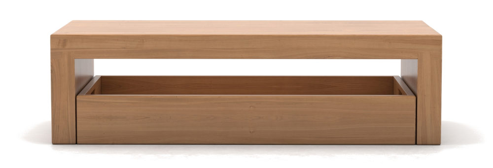 Preview of a wooden bench with crate underneath